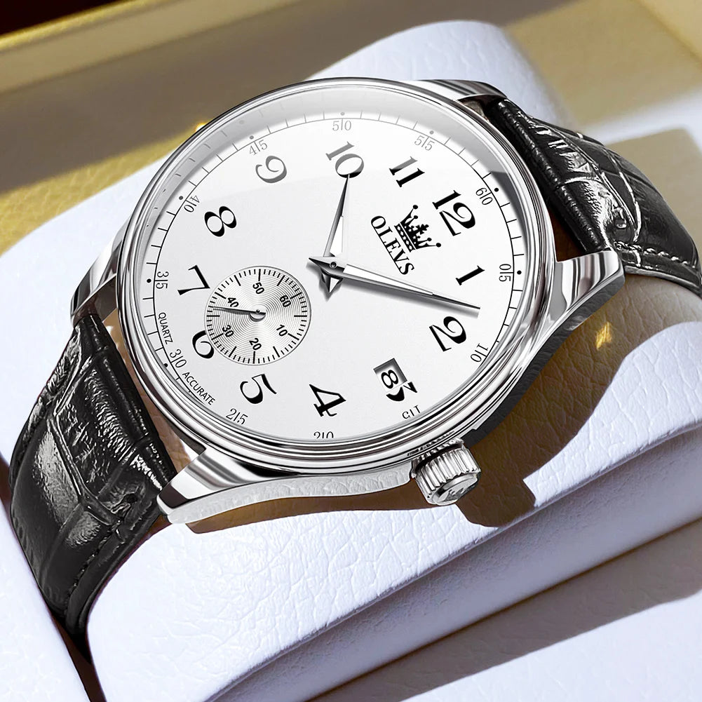 Olevs Leather Strap WaterproofQuartz Watch for Men - Premium Watches from Zeppelin - Just $40! Shop now at Dressmycell.com Olevs Leather Strap WaterproofQuartz Watch for Men - Premium Watches from Zeppelin - Just $40! Shop now at Dressmycell.com